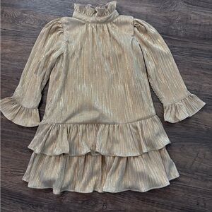 Janie and Jack Metallic Gold Dress